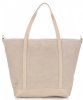 Bőr táska shopper bag Vittoria Gotti bézs V2939